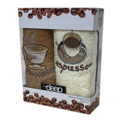 Набор махровых полотенец COFFEE DEEP 2 пр р-р 30х50
