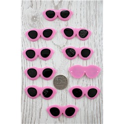Фурнитура "Очки для игрушек" 5,5*2,3 см (10 шт) SF-2153, розовый