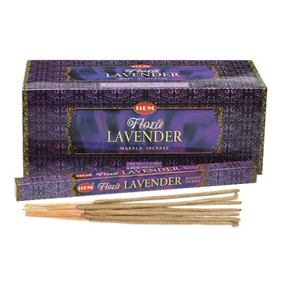 Hem Flora Masala Incense Sticks LAVENDER (Масала благовония ЛАВАНДА, Хем), уп. 8 палочек