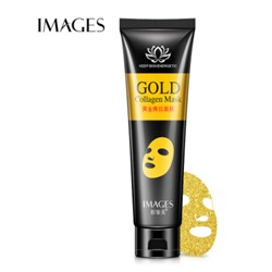 20%Маска - плёнка Images Gold Collagen Mask с биозолотом и коллагеном, 60 гр.