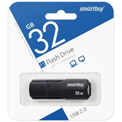 USB Flash  32GB SmartBuy CLUE черный 2.0