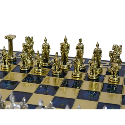 Шахматы с металлическими фигурами "Троя" 385*385мм.