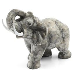 Скульптура из кальцита "Слон идущий" 130*65*110мм.