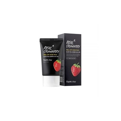 Маска-пленка FarmStay Real strawberry peel-off nose pack, 60г с экстрактом клубники для носа