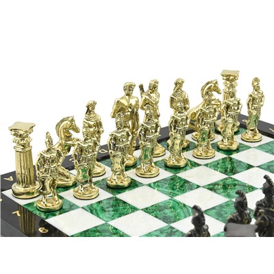 Шахматы подарочные из малахита "Мифология" 365*365мм