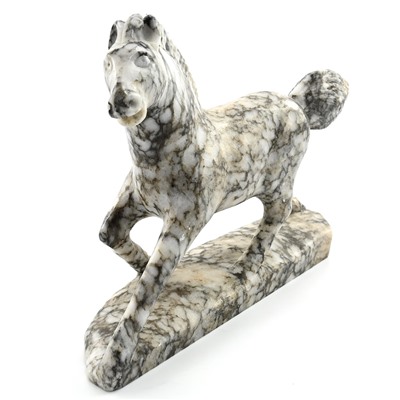 Скульптура из ангидрита "Конь в яблоках" 230*60*170мм