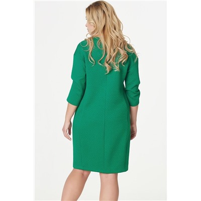 Платье трикотажное прямое большого размера зеленое