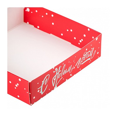 Коробка для печенья "Новогодние чудеса" с окном, 12*12*3 см