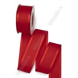 Лента репсовая с атласным краем 4 см*20 ярд (SF-7354) красный №26