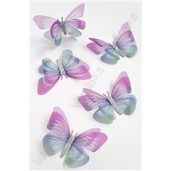 Бабочки шифоновые большие 6 см (10 шт) SF-4485, №2