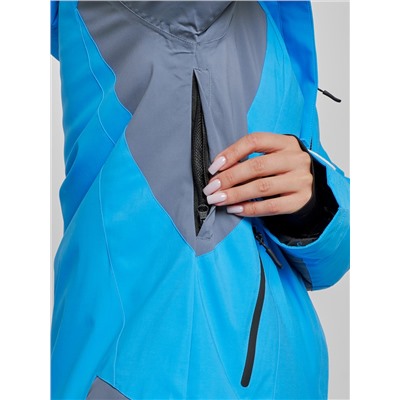 Горнолыжный костюм женский зимний синего цвета 03310S
