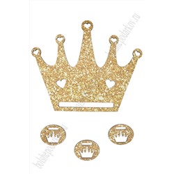 Подставка для заколок и бантиков "Корона №2" 24*20 см, золото