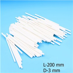Палочки бумажные для леденцов и кейк-попсов (белые, 20 см, d - 3 мм) 100 шт