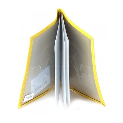 Обложка для автодокументов Cayman-В 122л натуральная кожа желтый флотер (102)  142737