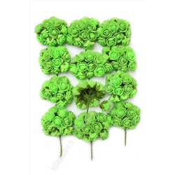 Головки цветов "Розочка бутончик" 3,5 см (144 шт) зеленый