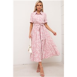 Платье розовое с карманами Лиана №10