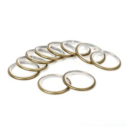 Комплект колец для металлического карниза, золото антик, №100, диаметр 16 мм  (df-100938)