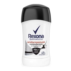 Дез.REXONA 40 Stick Антибактер. и невид. на черном/белом