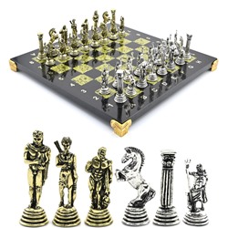 Шахматы подарочные с металлическими фигурами "Посейдон", 300*300мм