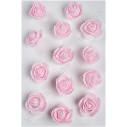 Головки цветов "Роза" мелкая 25 мм (100 шт) SF-2097, светло-розовый №3