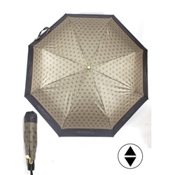 Зонт женский ТриСлона-L 3808,  R=58см,  суперавт;  8спиц,  3слож,  набивной "Эпонж",  бежевый 244390