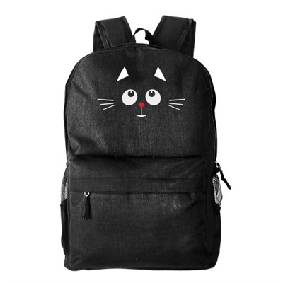 Рюкзак текстильный, молодежный "Кошка"