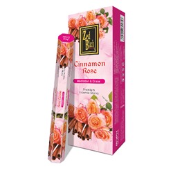 CINNAMON ROSE Premium Incense Sticks, Zed Black (КОРИЦА РОЗА премиум благовония палочки, Зед Блэк), уп. 20 палочек.