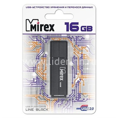 USB Flash 16GB Mirex LINE BLACK