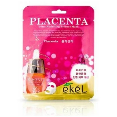 20%Корейская Маска с плацентой - лифтинг эффект ,  Ekel Placenta Ultra Hydrating Essense Mask , 25 мл.