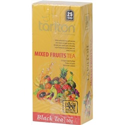TARLTON. В пакетиках. Черный чай «Тропические фрукты» 50 гр. карт.пачка, 25 пак.