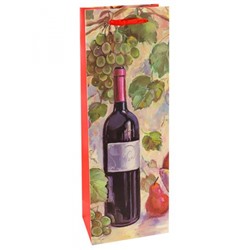 Пакет Бумажный 12*36*8,5 Натюрморт с вином (под бутылку) ПКП6278, (МИЛЕНД)