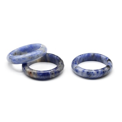 Кольцо из синего камня содалита ширина 5-6мм