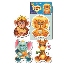 VladiToys. Мягкие пазлы (Baby puzzle) арт.VT1106-10 "Зоопарк"
