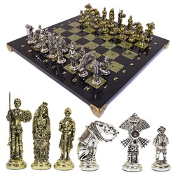 Шахматы подарочные с металлическими фигурами "Дон Кихот", 350*350мм
