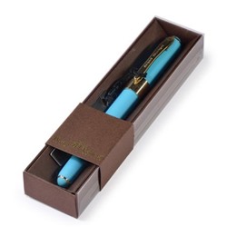 Ручка шариковая "MONACO" 0.5мм синяя в футляре (небесно-голубой корпус, коричневая коробка) 20-0125/101 Bruno Visconti