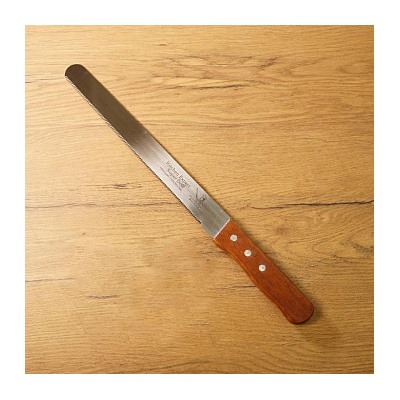 Нож для бисквита с узкими зубчиками 25 см лезвие, дерев. ручка