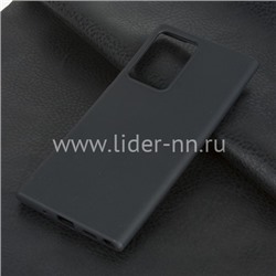 Задняя панель для Samsung Galaxy  Note 20 Ultra Силикон матовый (черный)