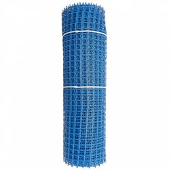 Сетка садовая пластиковая квадратная 33×33 мм, 1×20 м Строительная ПРОФИ синяя