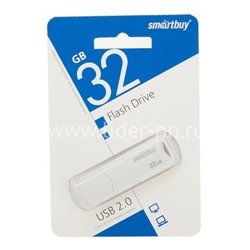 USB Flash  32GB SmartBuy CLUE белый 2.0