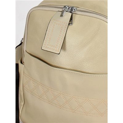 Рюкзак жен натуральная кожа GU 2033-5555,  1отд,  4внеш,  3внут/карм,  бежевый 245075