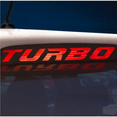 Наклейка на стоп сигнал на заднее стекло «TURBO»