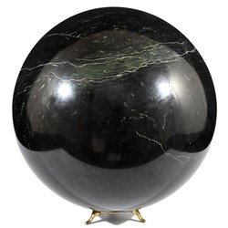 Шар из нефрита черного, диаметр 210мм, 12970г.