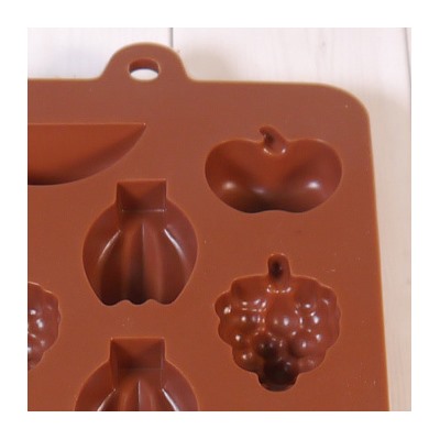 Форма силиконовая для шоколада "Мультифрукт" 20*10,5 см, 11 ячеек