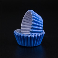 Капсулы бумажные для конфет Синие 30*23 мм, 20-25 шт