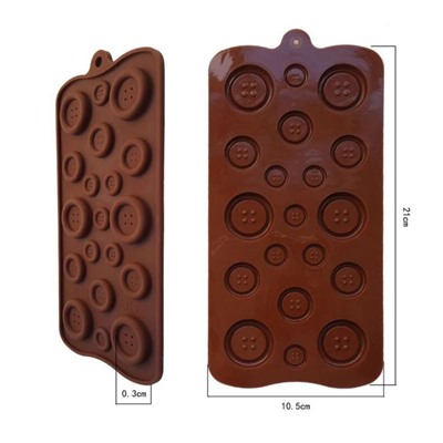Форма силиконовая для шоколада «Пуговицы»