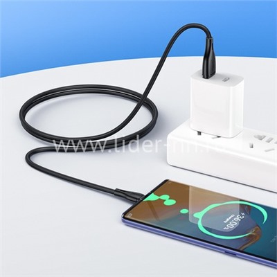 USB кабель для USB Type-C 1.0м HOCO X61 силиконовый (черный) 3.0A