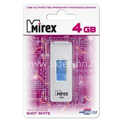 USB Flash 4GB Mirex SHOT WHITE