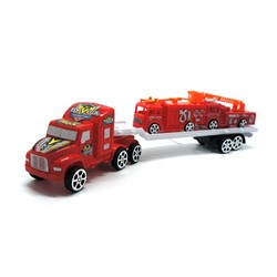 Автовоз (инерцион.)  + 2 пожарной техники 33*9см / коробка  XY0204-3A