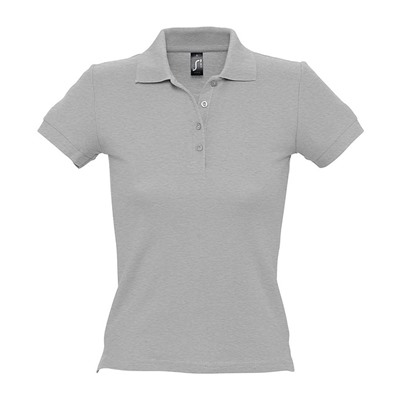 Рубашка поло женская People 210, серый меланж