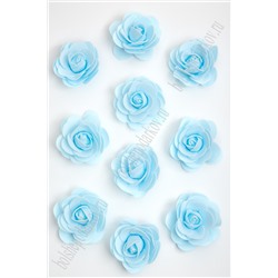 Головки цветов "Роза" 6 см (50 шт) SF-3001, светло-голубой